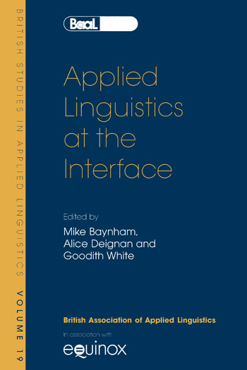 Applied Linguistics at the Interface